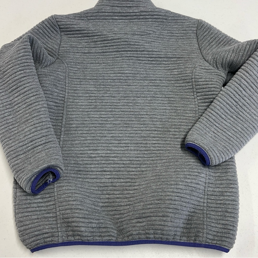 Simply Southern 1/4 Quarter snap pullover Sweatshirt Medium Gray Royal Blue EUC - Picture 7 of 9